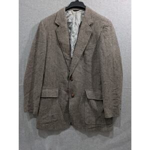 Corbin Tweed Suit Coat Men's 40R Medium Brown Sport Coat Single Breasted Vintage